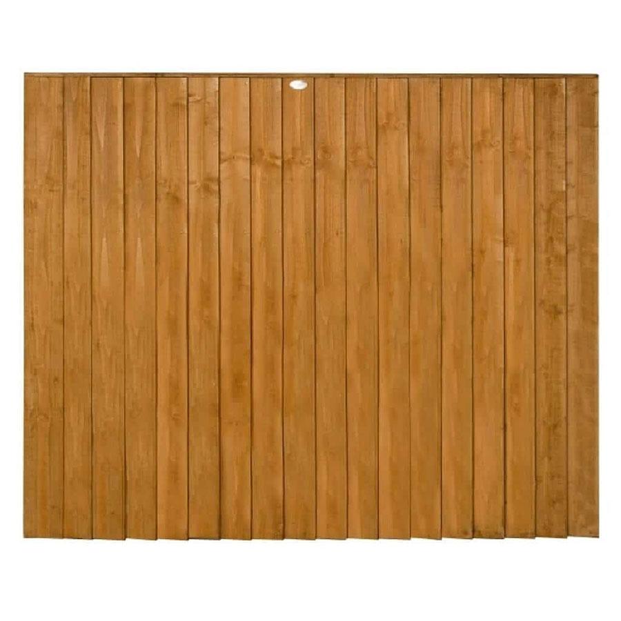 Picture of Grange Feather Edge Fence Panel Golden Brown 1.5m