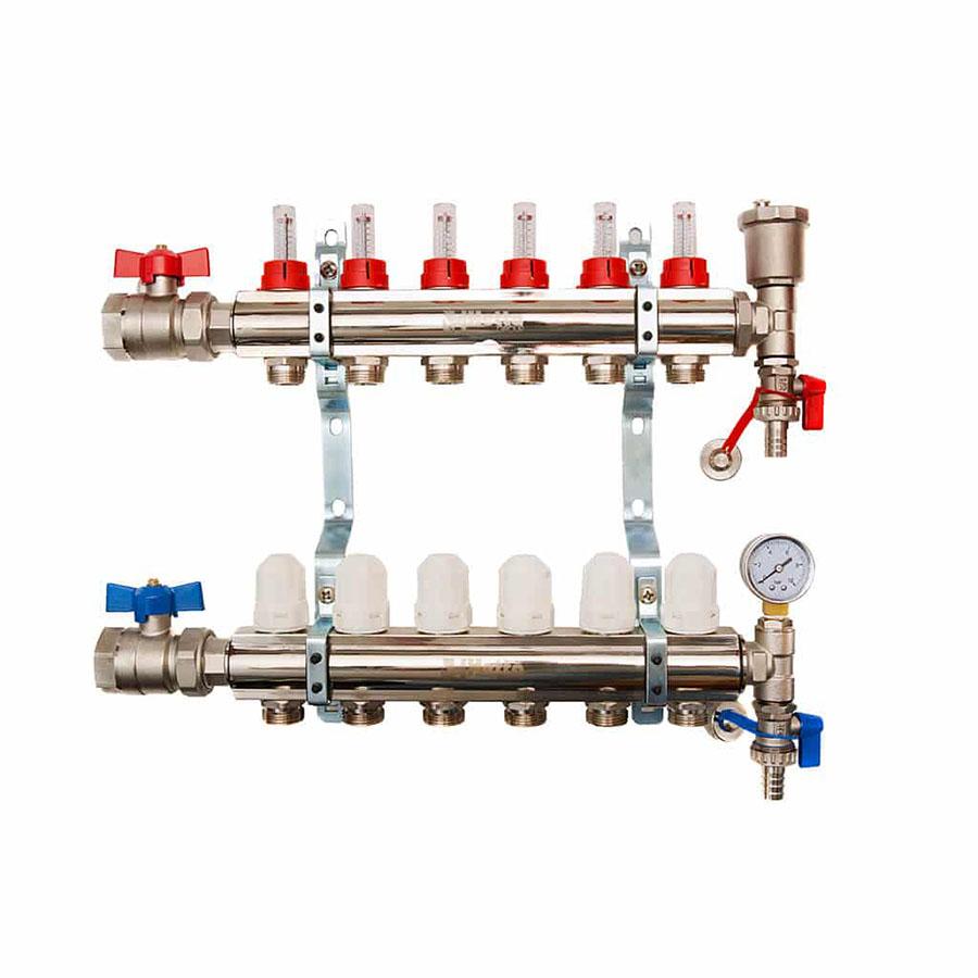 Hetta 6 Port Underfloor Heating Manifold