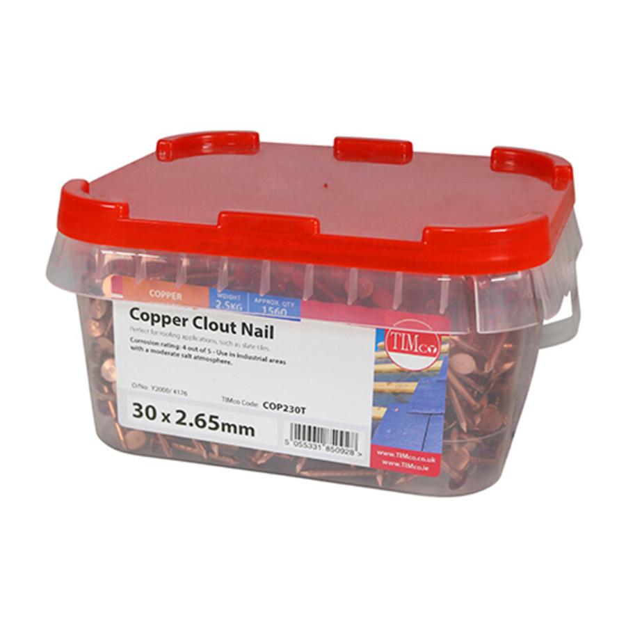 Picture of Timco Copper Clout Nails 2.65x30mm 2.5kg Tub