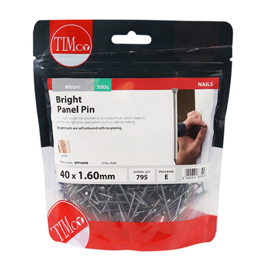 Picture of Timco Bright Panel Pins 40mm 500g