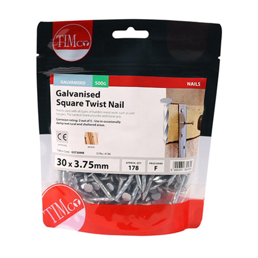 Picture of Timco Galvanised Twist Nails 30mm 500g