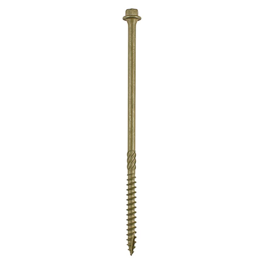 Timco Exterior Timber Screw Hex Head Green 6.7x200mm - Single