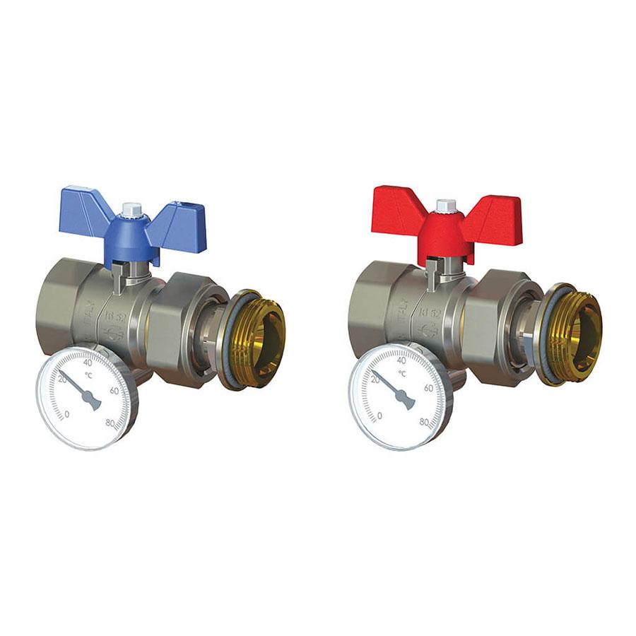 Emmeti Ball Valve 1inch with Temp Guages