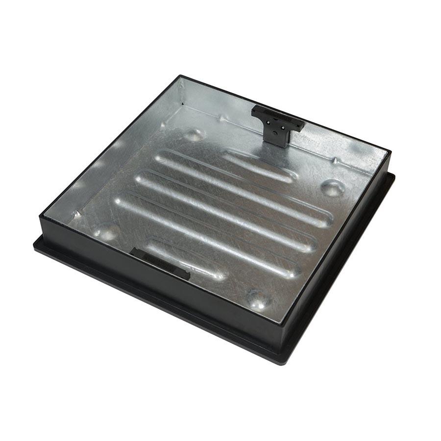 Picture of Clark Drain Square-Round Recessed Pavior Galv Cover & Frame 10T 450mm Dia 80mm CD450SR