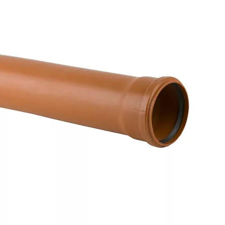 Picture of Brett Martin 110mm Drain Single Socket Pipe 110mm 3m B4403